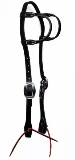 Berlin Custom Leather Doppel-Einohr Kopfstück schwarz