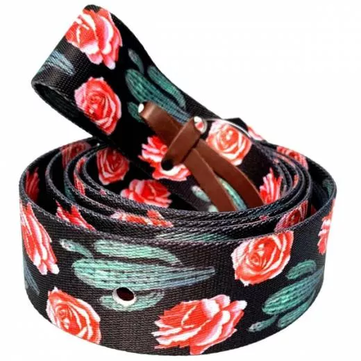 Mustang Saddlery Nylon Off-Billet & Tie Strap Set Roses