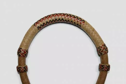 Rawhide Bosal Red Black Waves