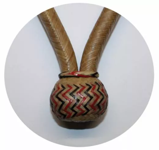 Rawhide Bosal Red Black Waves