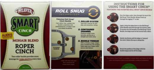 Weaver Roper Mohair Sattelgurt mit Smart Chinch System 27 Strand