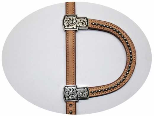 EE TACK Einohr Kopfstück aus US Leder WX-2067 helles Leder