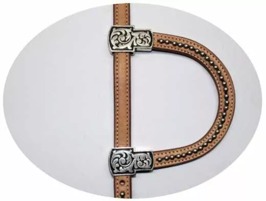 EE TACK Einohr Kopfstück aus US Leder WX-2067 helles Leder