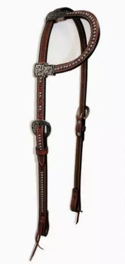 EE TACK Einohr Kopfstück aus US Leder WX-2067