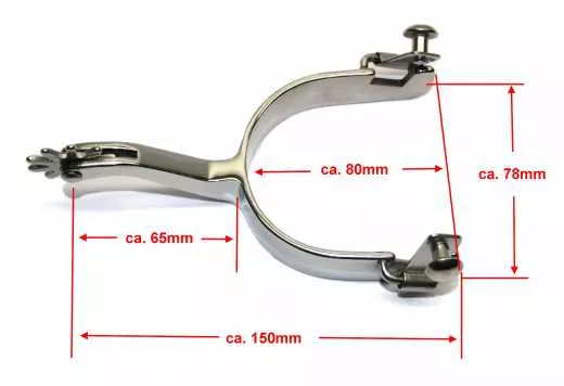 KS Stainless Steel Show Westernsporen Plain Pleasure