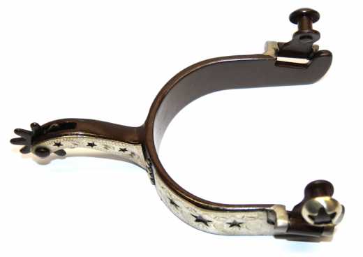 KS Antique Show Westernsporen Stars Brownsteel