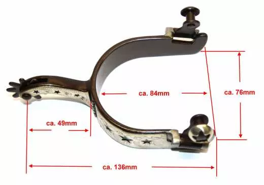 KS Antique Show Westernsporen Stars Brownsteel