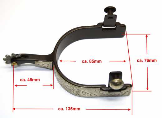 KS Antique Show Westernsporen mit kleinem Rad