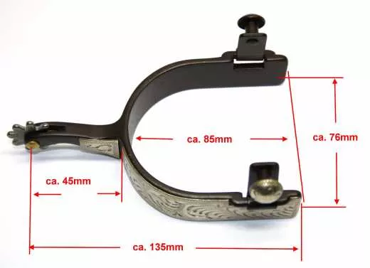 KS Antique Show Westernsporen mit kleinem Rad