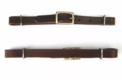 Kinnriemen aus Latigo Leder schmal dunkel / latigo