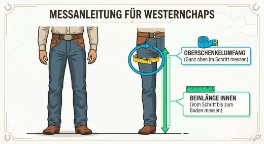 Braune Westernchaps Show Western Chaps aus Leder
