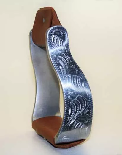 Alu Steigbügel, graviert, gebogen