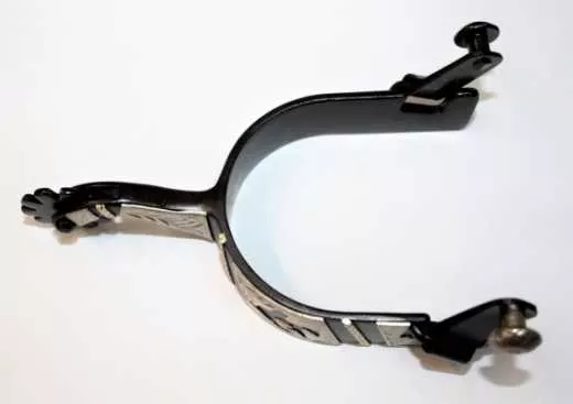 HYX Westernsporen REINER Brownsteel mit Silber