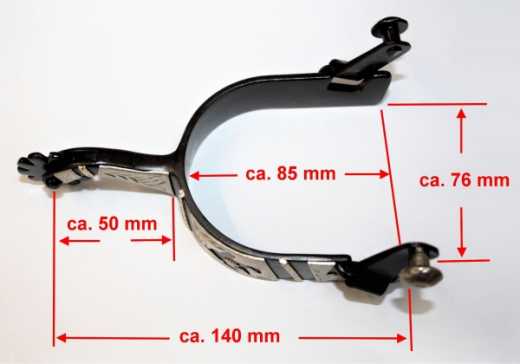 HYX Westernsporen REINER Brownsteel mit Silber