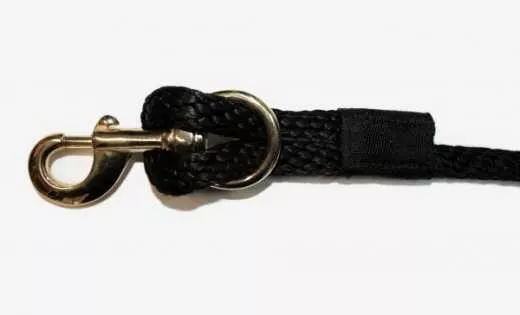 Anbindestrick schwarz mit Boltsnap Karabiner 300cm