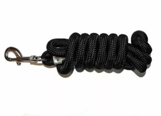 Anbindestrick schwarz mit Boltsnap Karabiner 210cm