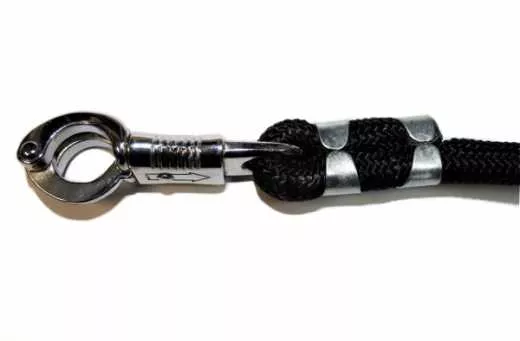 Anbindestrick schwarz mit Panikhaken 210cm