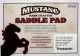 Mustang Filz Westernpad schwarz mit Lederbesatz