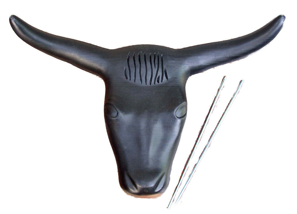 Plastic Roping Steer Head Mini Stierkopf Atrappe für Roping Lasso