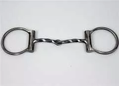 Square Twisted Wire D-Ring Snafflebit Westernbit 5