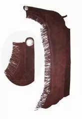 Braune Westernchaps Show Western Chaps aus Leder