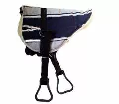 Bareback Pad Reitpad Navajo navy/grau