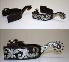 KY Westernsporen mit Steinchen und Silber