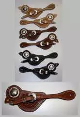 Western Sporenriemen mit Silberschnalle und Concho