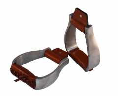 Aluminium Steigbügel mit gepolstertem Tritt