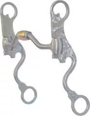 Brushed Short Futurity Hinged Port Show Bit