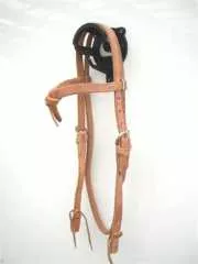 EE Tack Harness Kopfstück aus Herman Oak Leather mit Futurity Stirnband