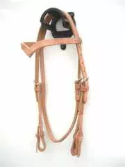 EE Tack Harness Kopfstück aus Herman Oak Leather - V -Stirnband - Quick Change