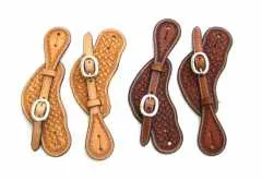 Western Sporenriemen geschwungen mit Basket Tooling AD-143