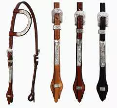 EE Tack Einohr Kopfstück mit Silber und Quickchange Loops