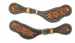 EE-TACK Sporenriemen two-tone Flower Tooling L-142