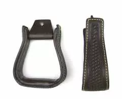 EE TACK Ledersteigbügel Basket dunkelbraun