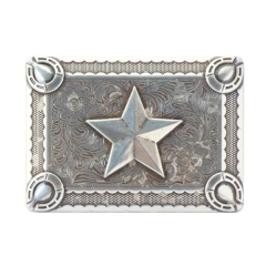 Western Buckle Gürtelschnalle ILC Texas Star & Horseshoe Western Buckle Gürtelschnalle ILC Texas Star & Horseshoe