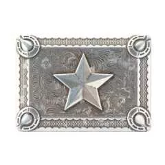 Western Buckle Gürtelschnalle ILC Texas Star & Horseshoe