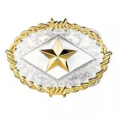 Western Buckle Gürtelschnalle ILC Barb Wire Twotone