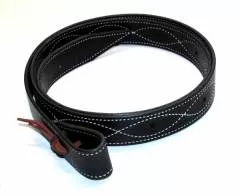 Berlin Custom Leather Tie Strap schwarz mit Ziernaht