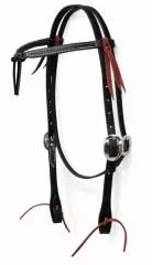 Berlin Custom Leather Futurity Stirnband Kopfstück schwarz