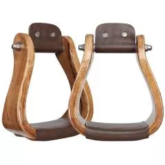 Shiloh Stables Western Steigbügel aus Holz Curved Ashwood TWS-003