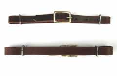 Kinnriemen aus Latigo Leder schmal dunkel / latigo