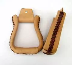 EE TACK Ledersteigbügel glatt helles Leder