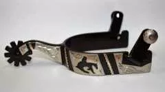 HYX Westernsporen REINER Brownsteel mit Silber