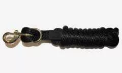 Anbindestrick schwarz mit Boltsnap Karabiner 300cm