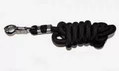 Anbindestrick schwarz mit Panikhaken 210cm